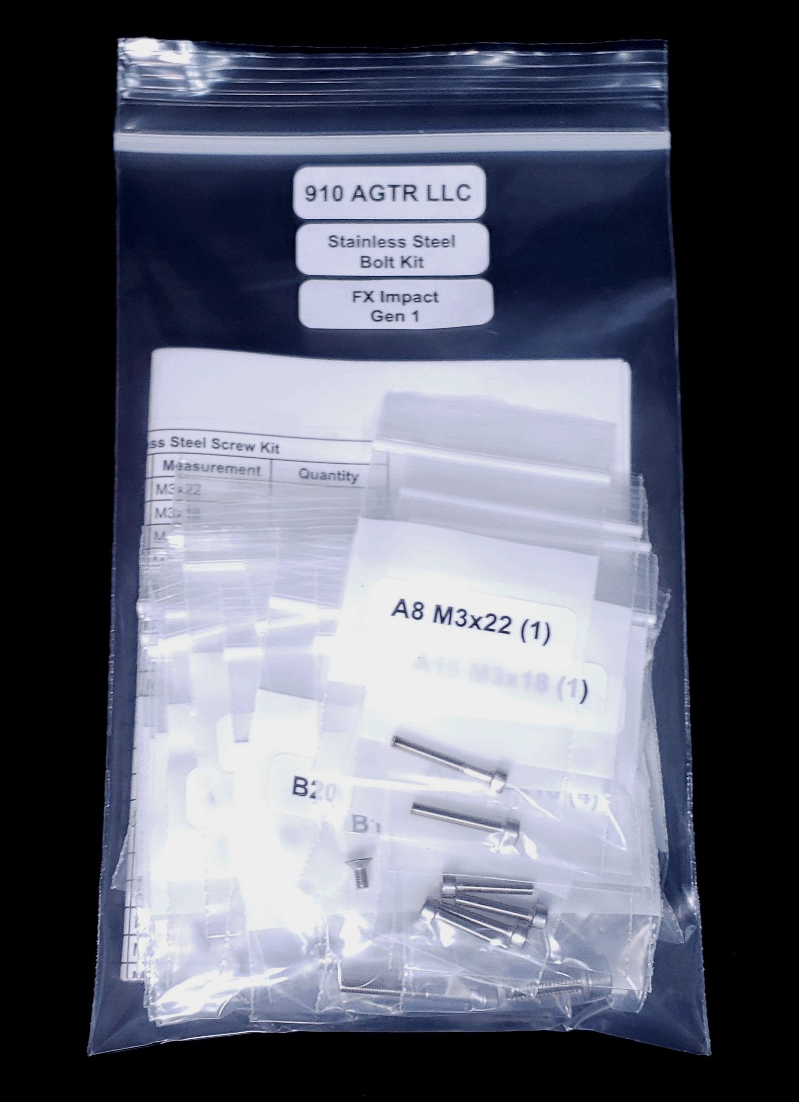 FX Wildcat MK1 Stainless Steel Fastener Kit **PRE-ORDER**