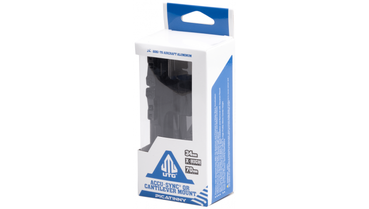 UTG ACCU-SYNC QR CANTILEVER MOUNT 34MM, X-HIGH PRO., 70MM OFFSET