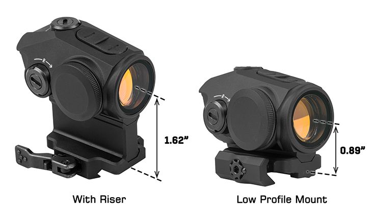 UTG ACCU-SYNC 2018R DOT SIGHT, RED 3.0 MOA SINGLE DOT, FOR MINI ACOG FOOTPRINT