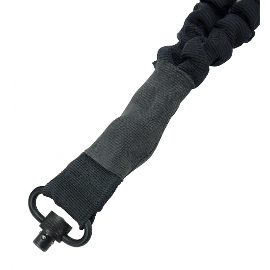 UTG SINGLE POINT BUNGEE SLING WITH QD SLING SWIVEL, BLACK