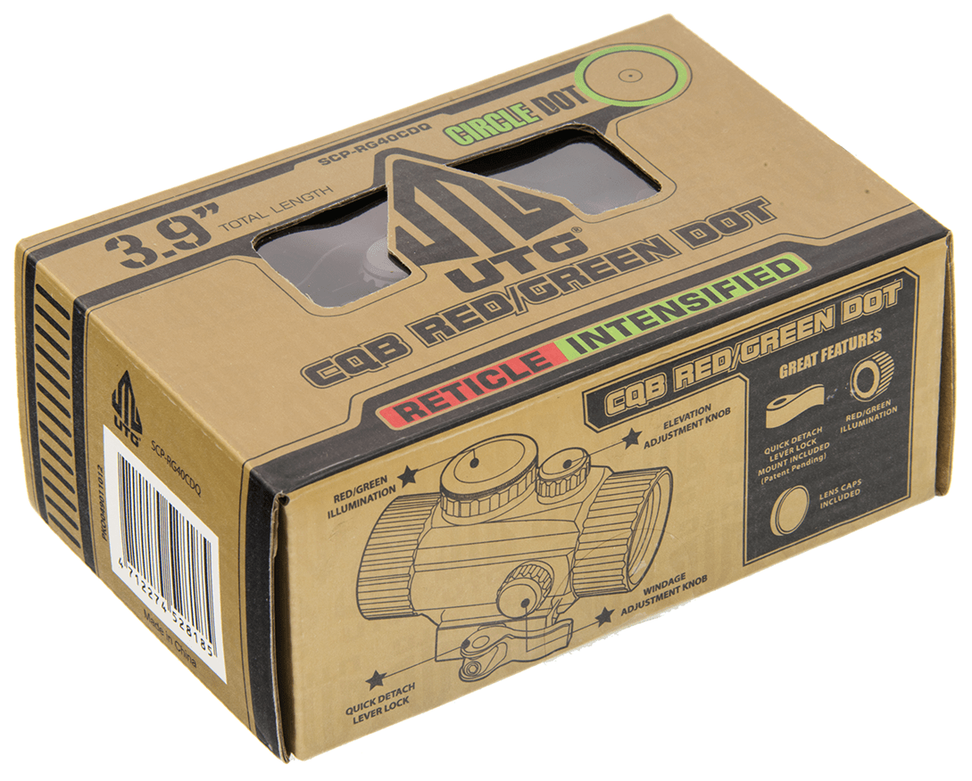 UTG® 3.8" ITA Red/Green Circle Dot Sight, w/ Integral QD Mount