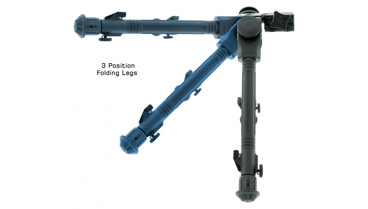 UTG OVER BORE BIPOD, 7"-11" CENTER HEIGHT, PICATINNY