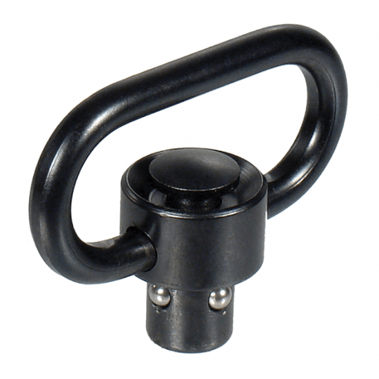 UTG HEAVY DUTY PUSH BUTTON QD SLING SWIVEL, 1.38" LOOP