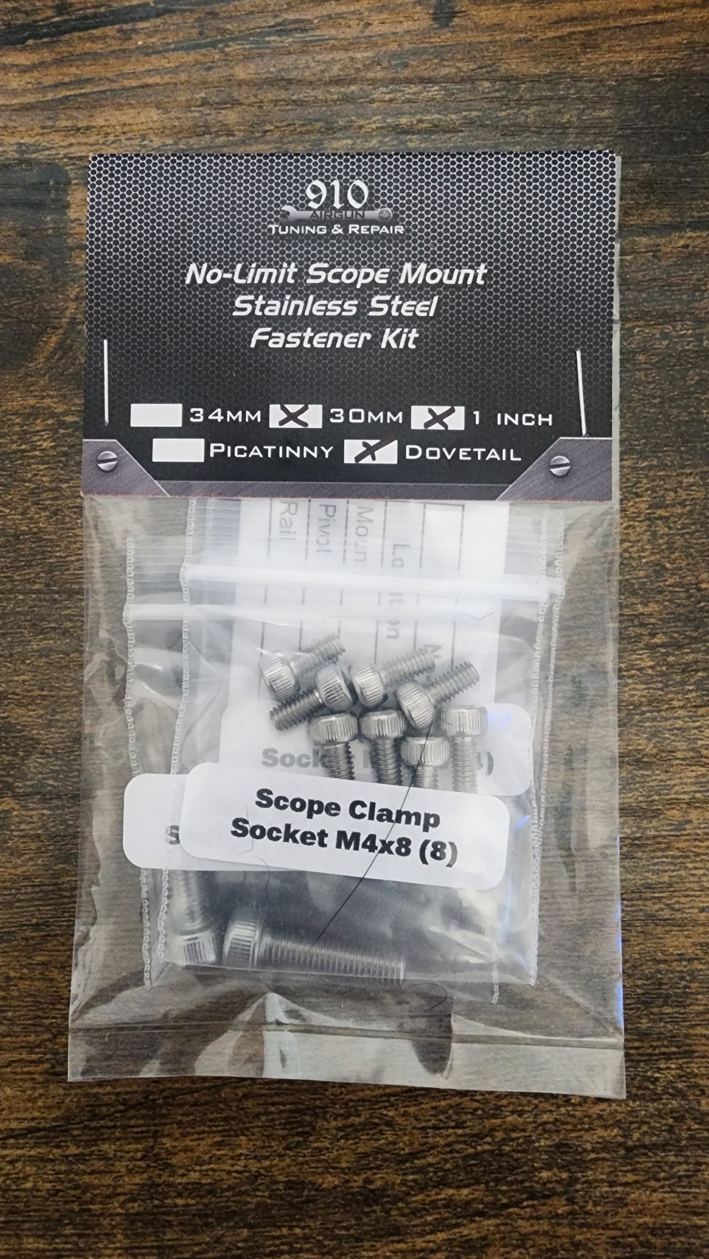 No Limit Scope Mount SS Fastener Kit