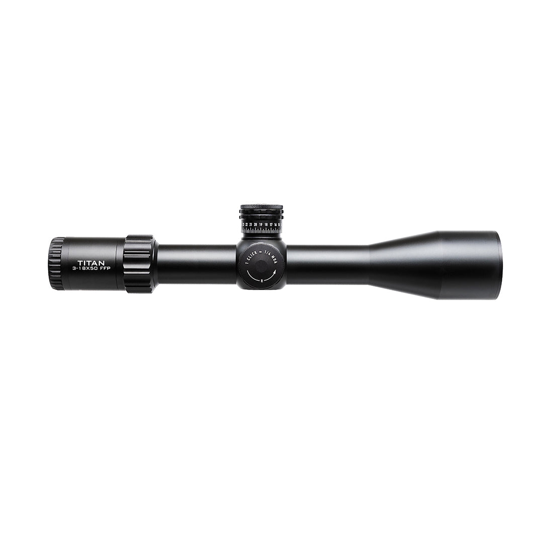 element titan 3-18x50 rifle scope right profile