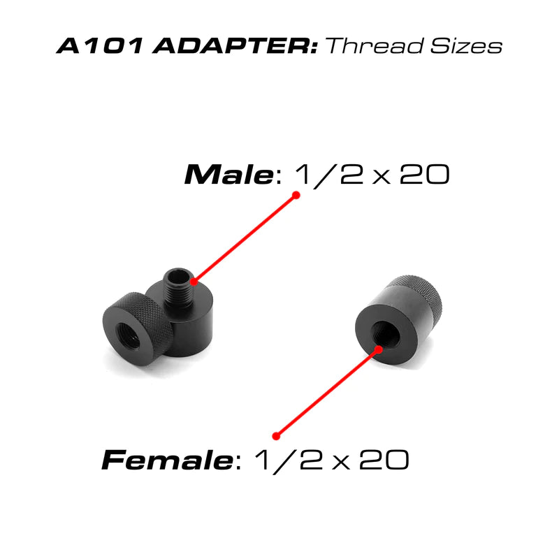 Saber Tactical FX Shroud Extender 1/2 X 20 FEMALE TO 1/2 X 20 MALE